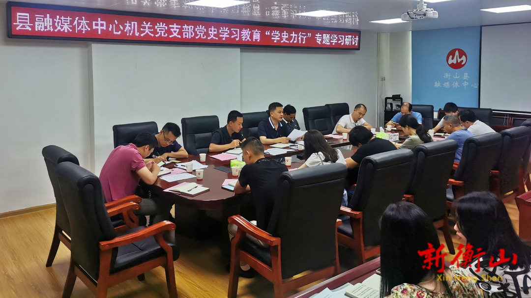 县融媒体中心开展“学史力行”专题学习研讨
