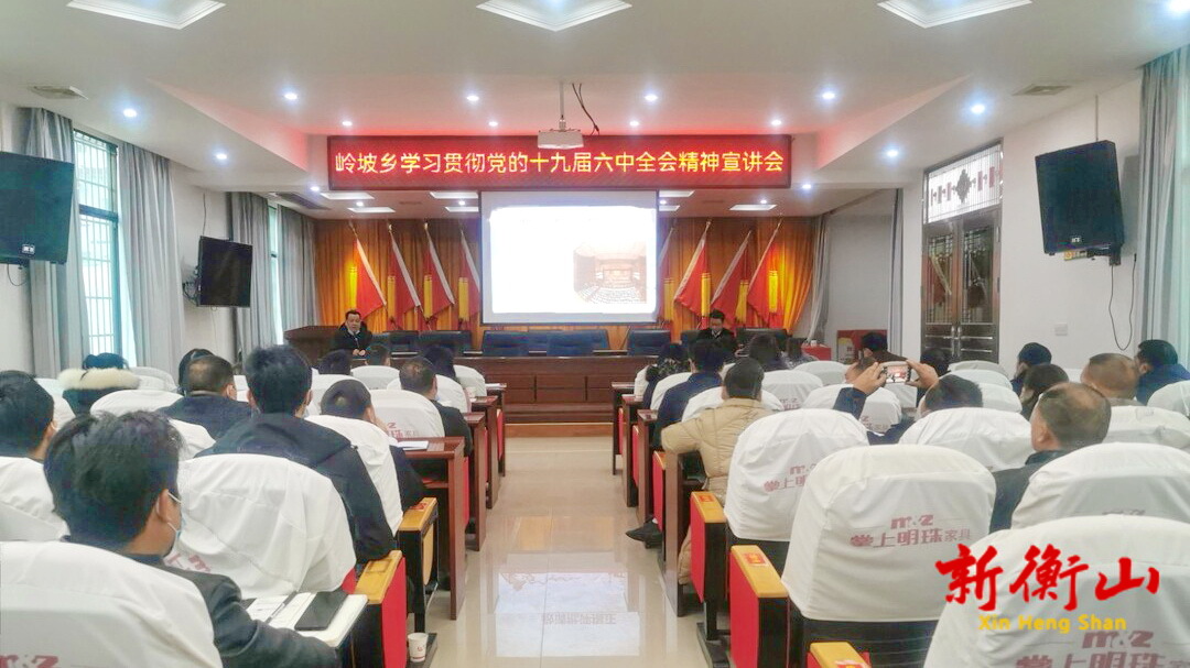 旷志军赴岭坡乡宣讲党的十九届六中全会精神