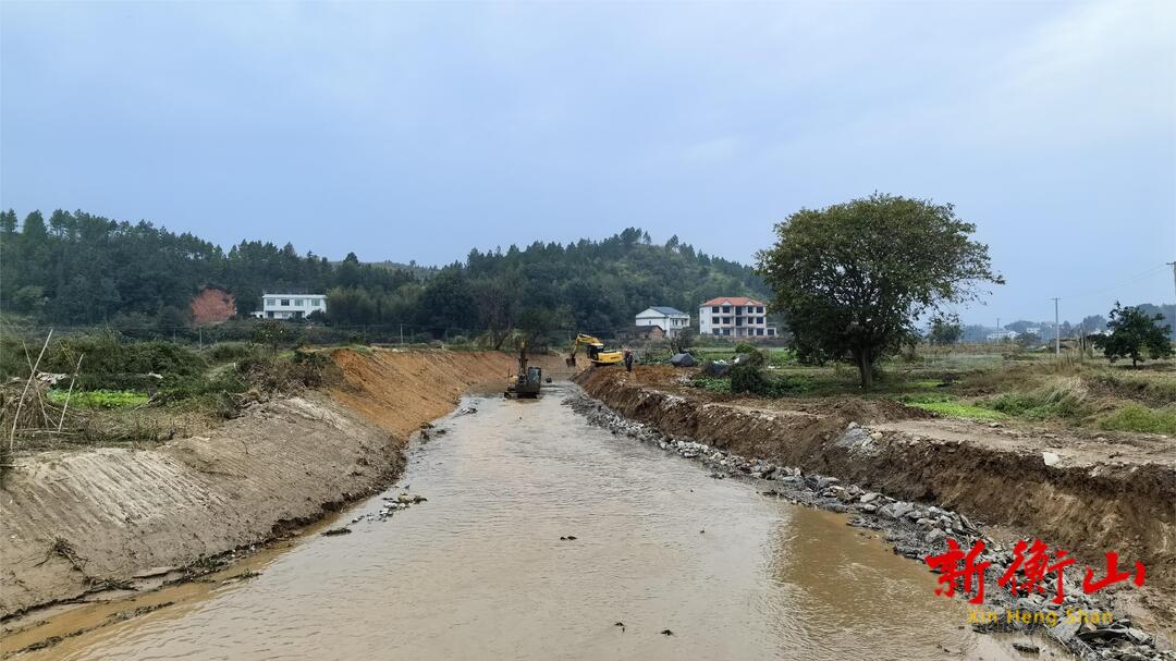龙荫港衡山县治理工程项目建设正酣