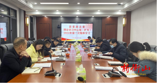 衡山县委政法委理论学习中心组（扩大）开展2024年第一次集体学习