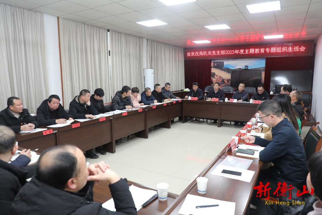 段晓赛指导县发改局机关党支部主题教育专题组织生活会