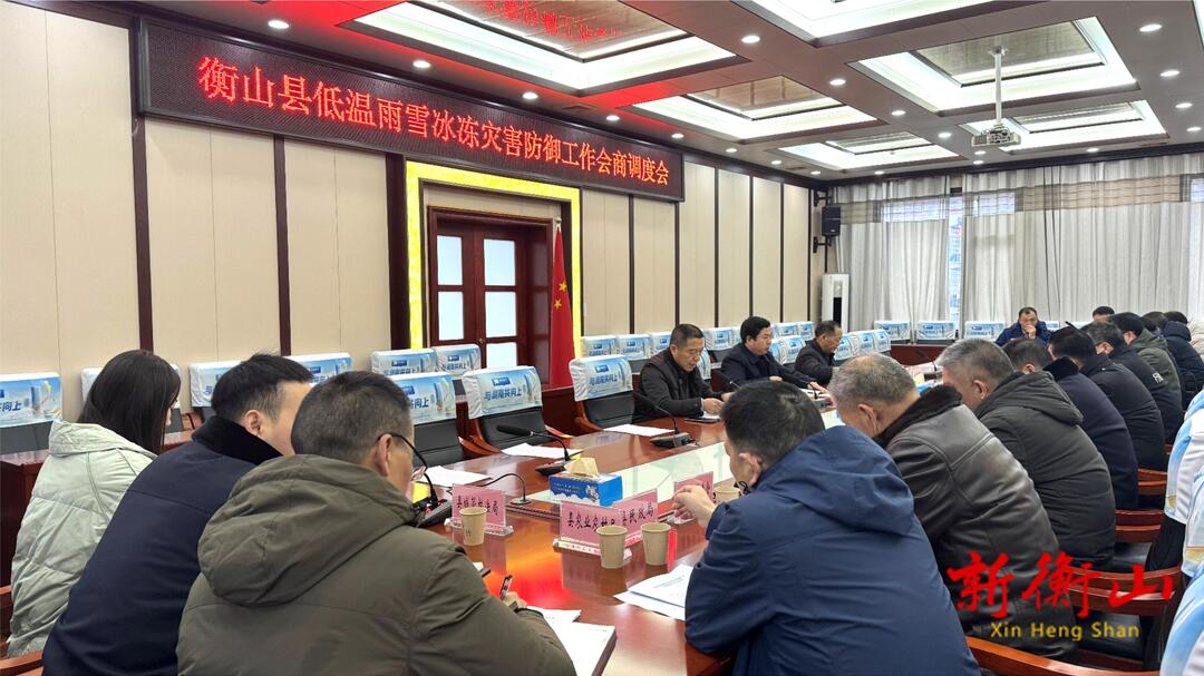 全县低温雨雪冰冻灾害防御工作会商调度会召开