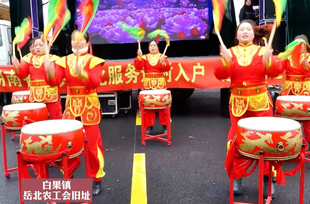 新春走基层丨衡山县白果镇开展送戏下乡和送图书下乡活动
