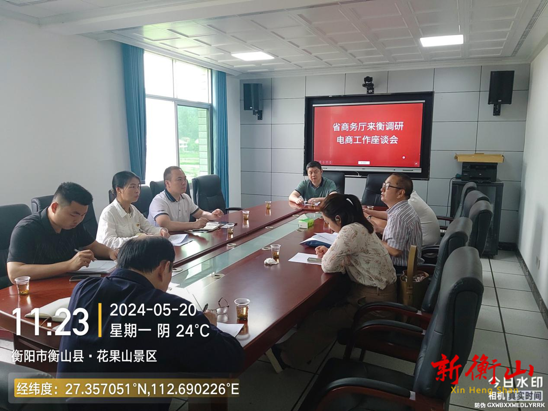 省商务厅电商处领导调研我县电子商务工作