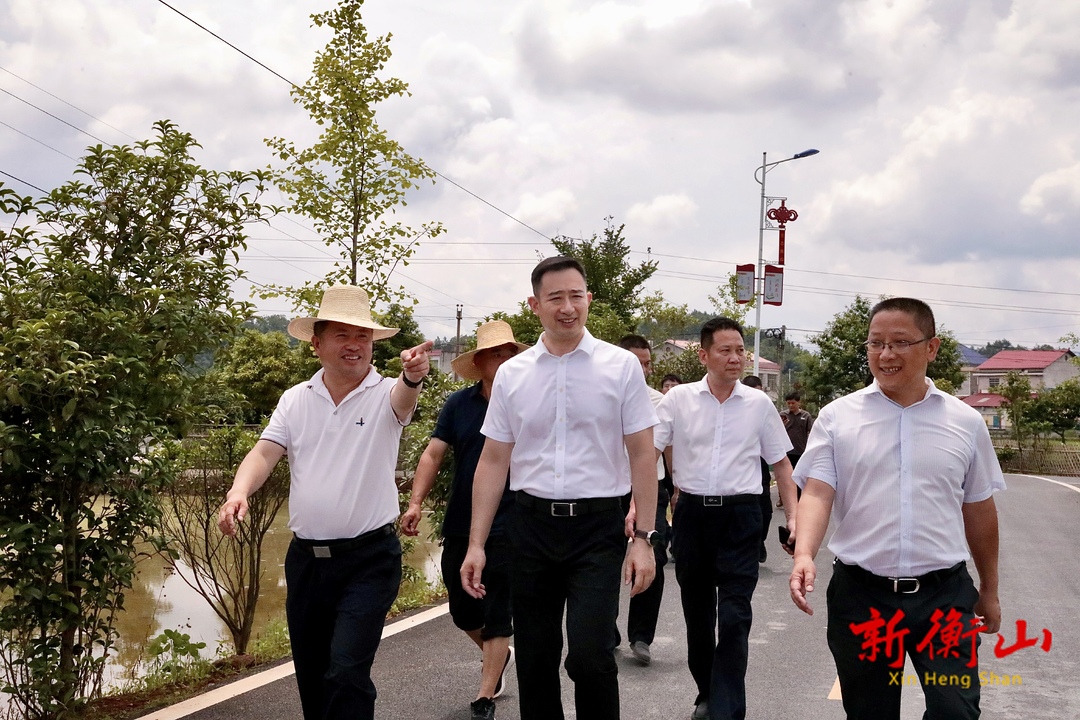 谢斌督导调研我县农村人居环境整治工作
