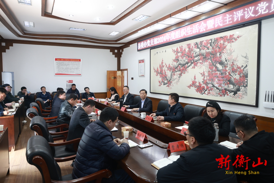戴新贤参加县委办党支部2024年度组织生活会