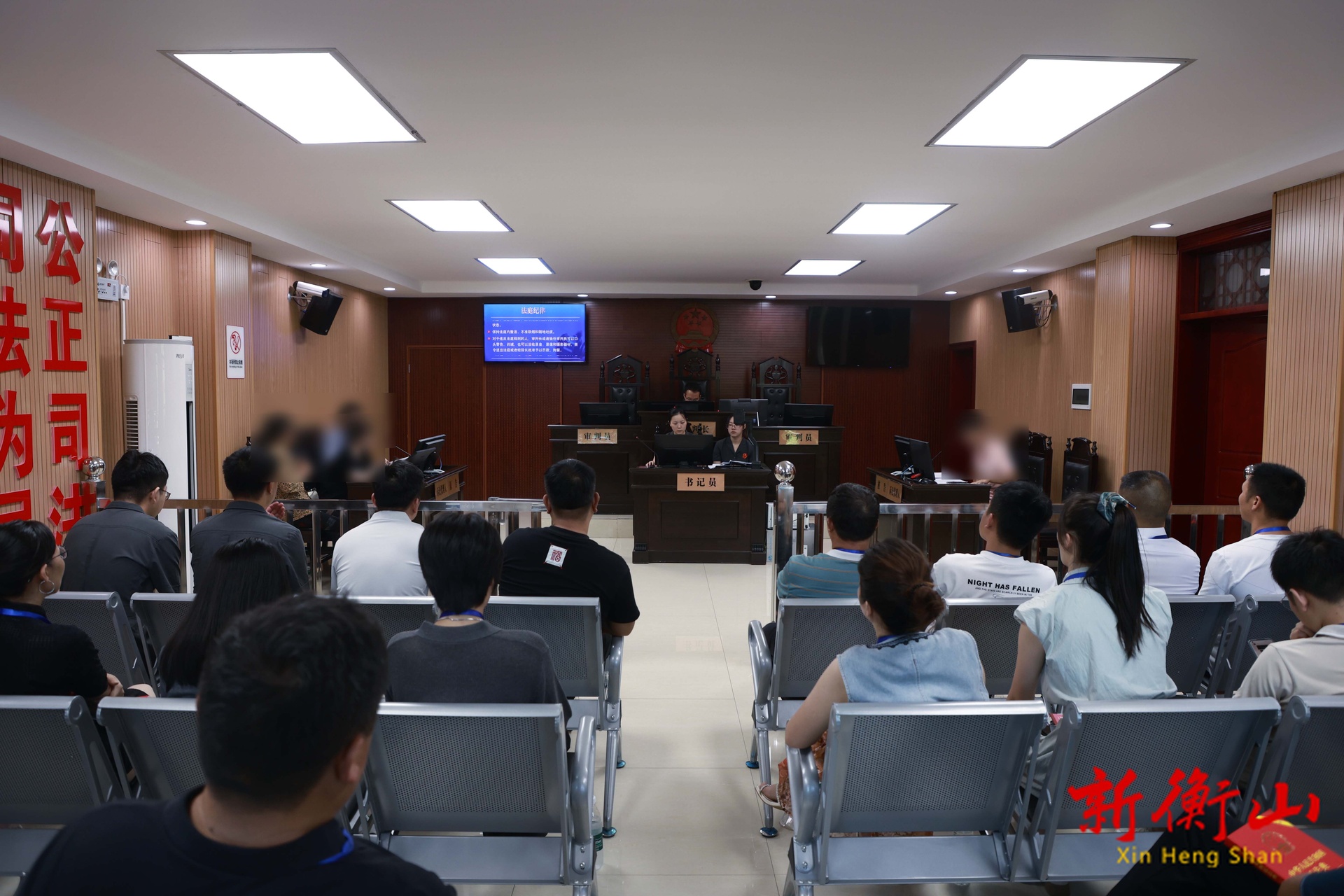 衡山縣人民法院新橋法庭開展“公開庭審＋普法宣傳”法治宣傳活動