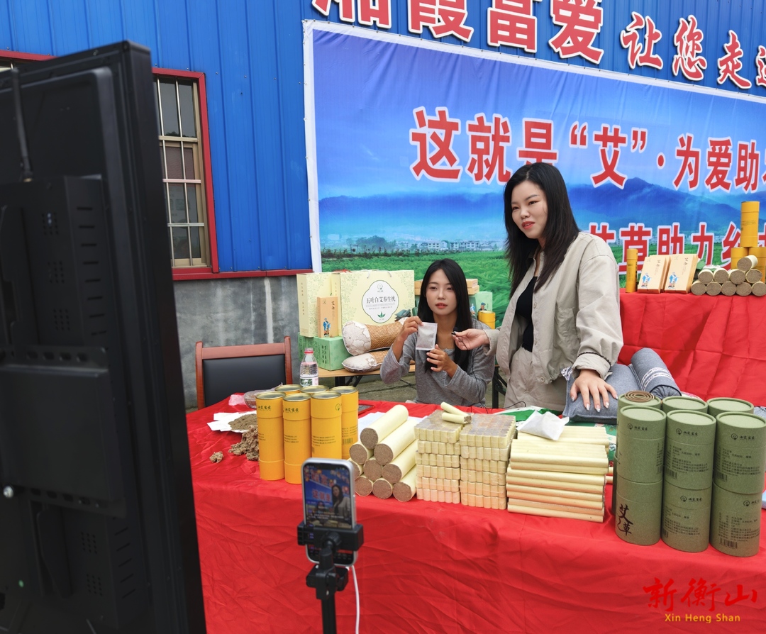 衡山县长江镇霞流冲村：首场艾草直播开播 小艾草解锁致富“云端新赛道”